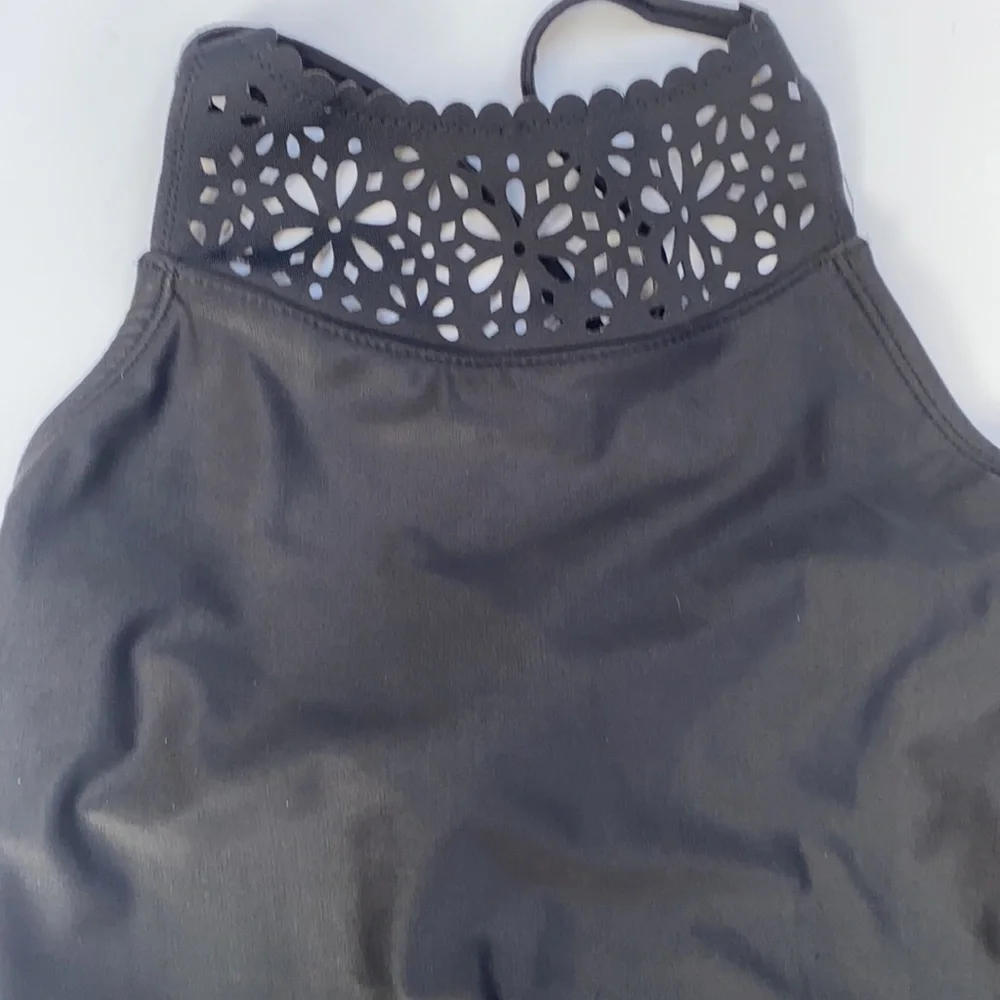 Justice black one piece bathing‎ suit girls 10